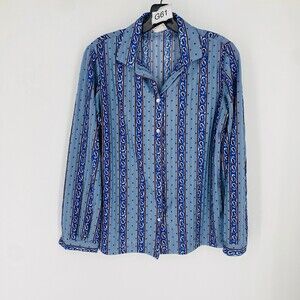Vintage Graft California Blue Bandana Shirt 10 Long Sleeve Button Down Western
